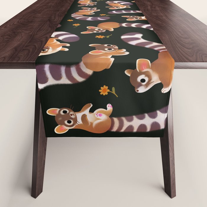 Ringtail - dark Table Runner Gallery Image 1