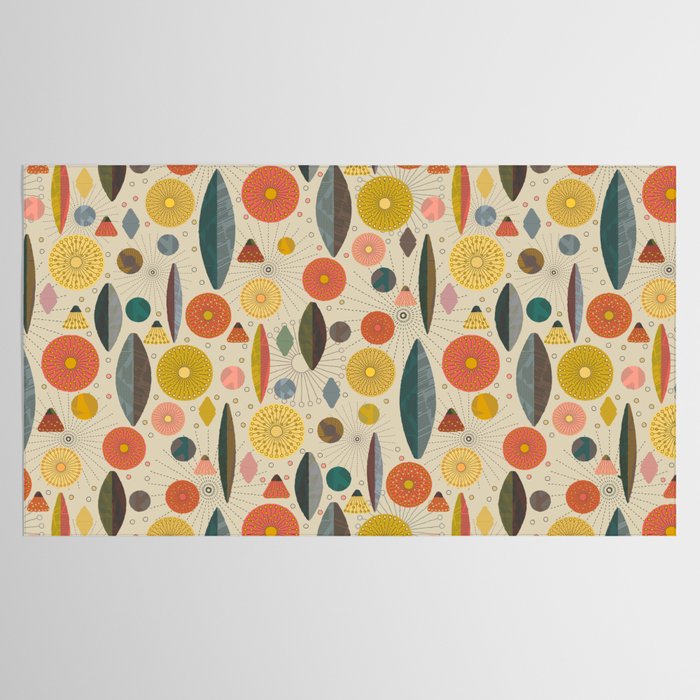Mid Century Modern Eucalyptus with Retro Vibes Tablecloth Gallery Image 2