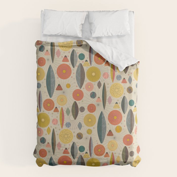 Mid Century Modern Eucalyptus with Retro Vibes Duvet Cover Gallery Image 6