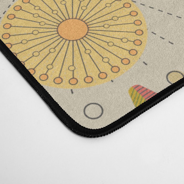 Mid Century Modern Eucalyptus with Retro Vibes Desk Mat Gallery Image 4