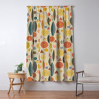 Mid Century Modern Eucalyptus with Retro Vibes Window Curtain Gallery Image 5