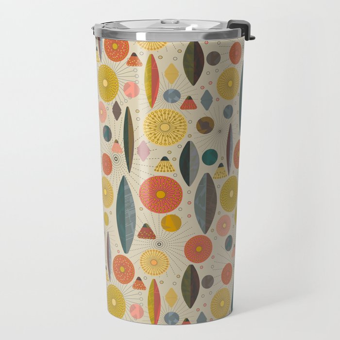 Mid Century Modern Eucalyptus with Retro Vibes Travel Mug Gallery Image 2