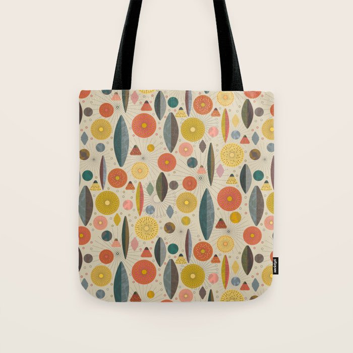 Mid Century Modern Eucalyptus with Retro Vibes Tote Bag Gallery Image 1
