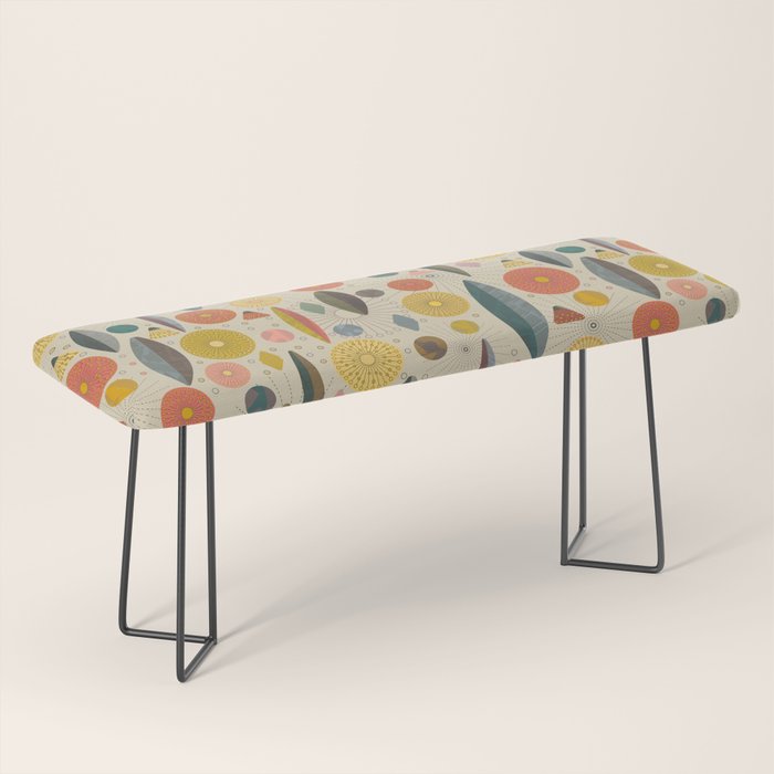Mid Century Modern Eucalyptus with Retro Vibes Bench Gallery Image 1
