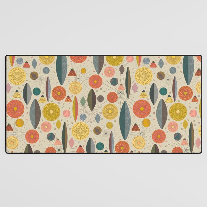 Mid Century Modern Eucalyptus with Retro Vibes Desk Mat Gallery Image 3