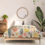 Mid Century Modern Eucalyptus with Retro Vibes Comforter Gallery Image 3