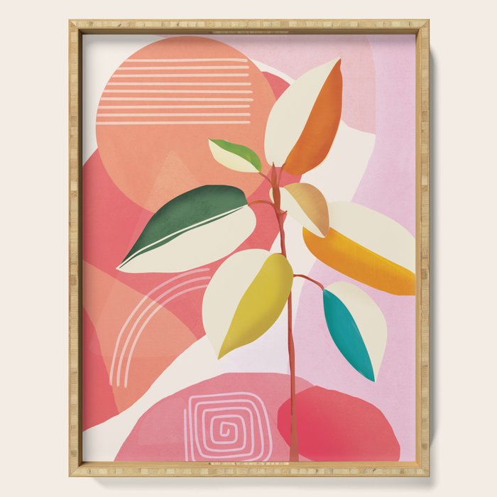 Colorful Branching Out 29 Serving Tray Gallery Image 1