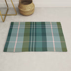 Tartan Plaid - Green, Blue and Pink Rug Gallery Image 1