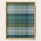 Tartan Plaid - Green, Blue and Pink Serving Tray Gallery Image 1