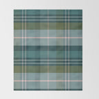 Tartan Plaid - Green, Blue and Pink Throw Blanket Gallery Image 2