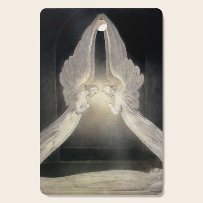 William Blake The Angels hovering over the body of Christ in the Sepulchre Cutting Board Gallery Image 1