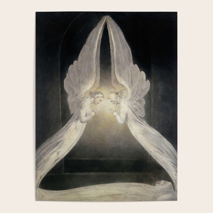 William Blake The Angels hovering over the body of Christ in the Sepulchre Poster Gallery Image 4