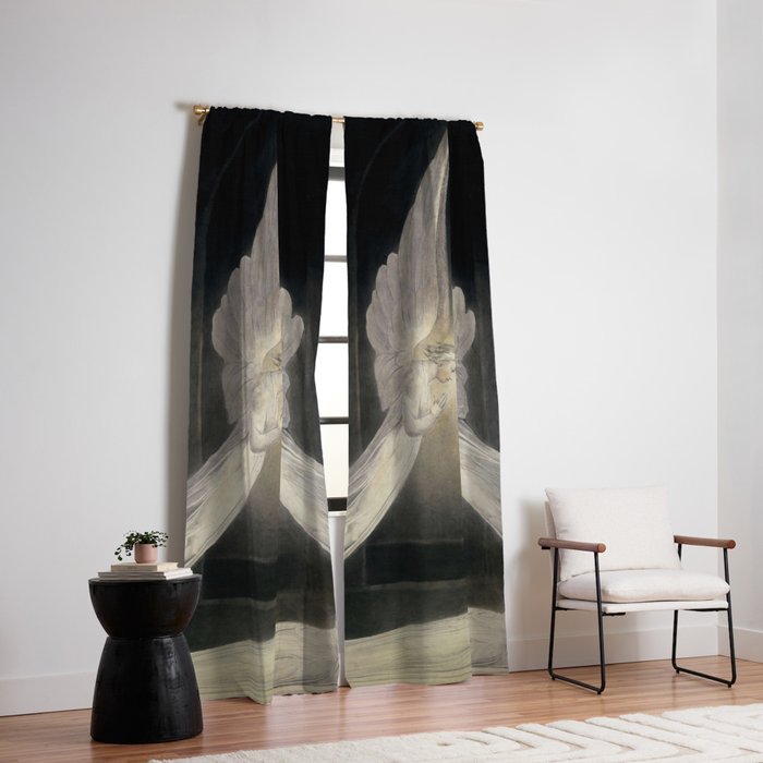 William Blake The Angels hovering over the body of Christ in the Sepulchre Window Curtain Gallery Image 2