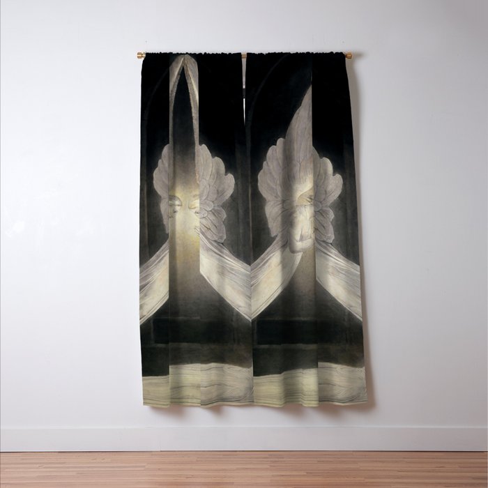 William Blake The Angels hovering over the body of Christ in the Sepulchre Window Curtain Gallery Image 3