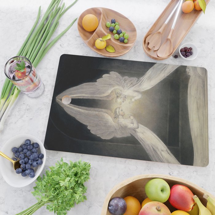 William Blake The Angels hovering over the body of Christ in the Sepulchre Cutting Board Gallery Image 2