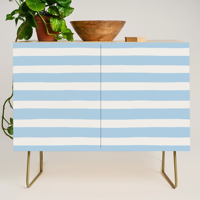 Thick Stripes Baby Blue Credenza Gallery Image 1