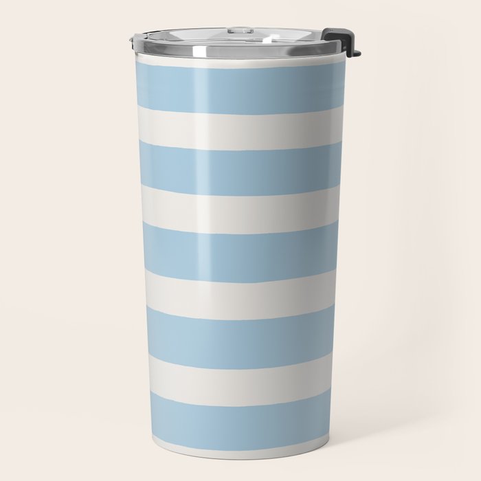 Thick Stripes Baby Blue Travel Mug Gallery Image 2
