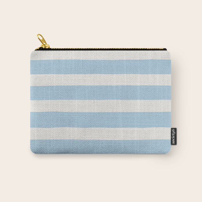 Thick Stripes Baby Blue Carry All Pouch Gallery Image 1