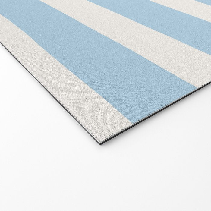 Thick Stripes Baby Blue Welcome Mat Gallery Image 2