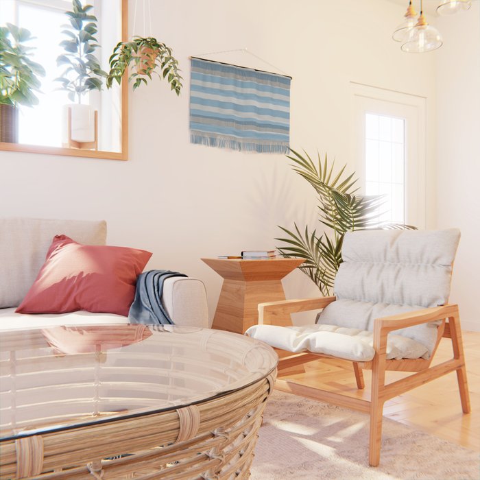 Thick Stripes Baby Blue Wall Hanging Gallery Image 2