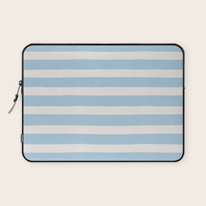 Thick Stripes Baby Blue Laptop Sleeve Gallery Image 1