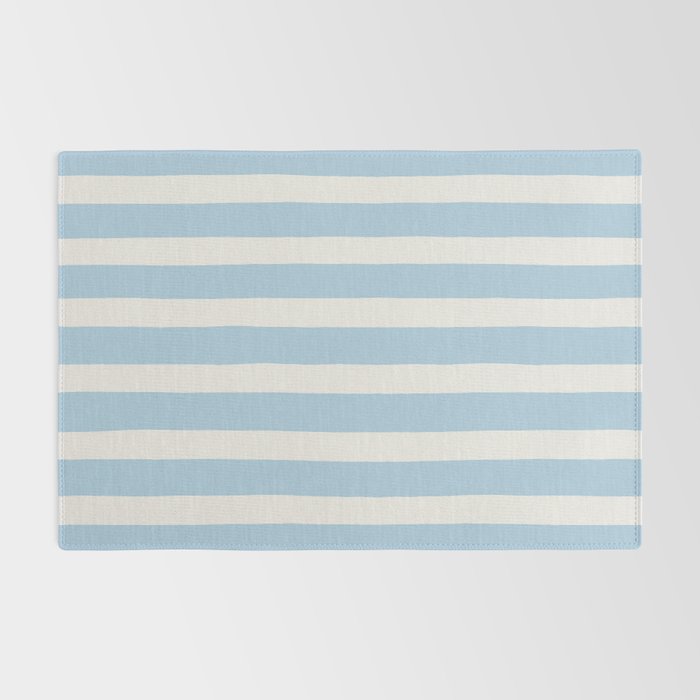 Thick Stripes Baby Blue Rug Gallery Image 2
