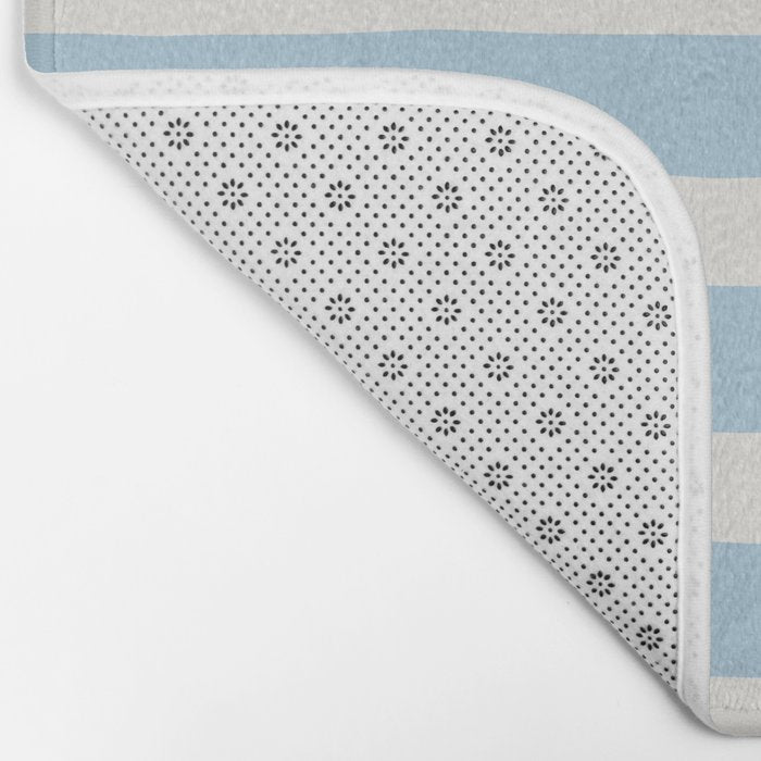 Thick Stripes Baby Blue Bath Mat Gallery Image 2