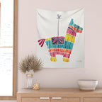 Mexican Donkey PinÌata â CMYK Palette Wall Tapestry Gallery Image 2