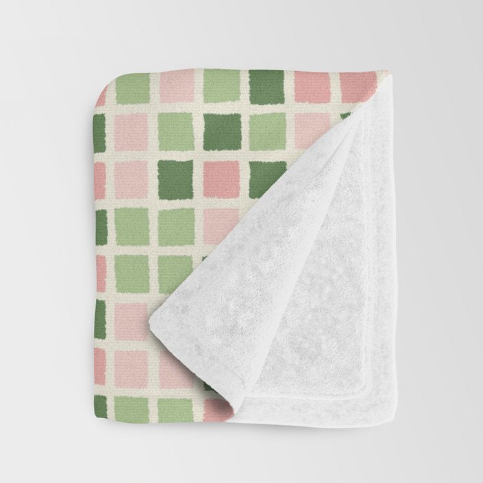 Pattern grid mosaic Throw Blanket Gallery Image 3