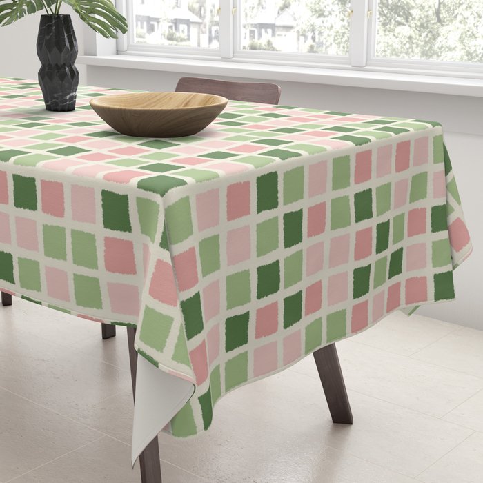 Pattern grid mosaic Tablecloth Gallery Image 3