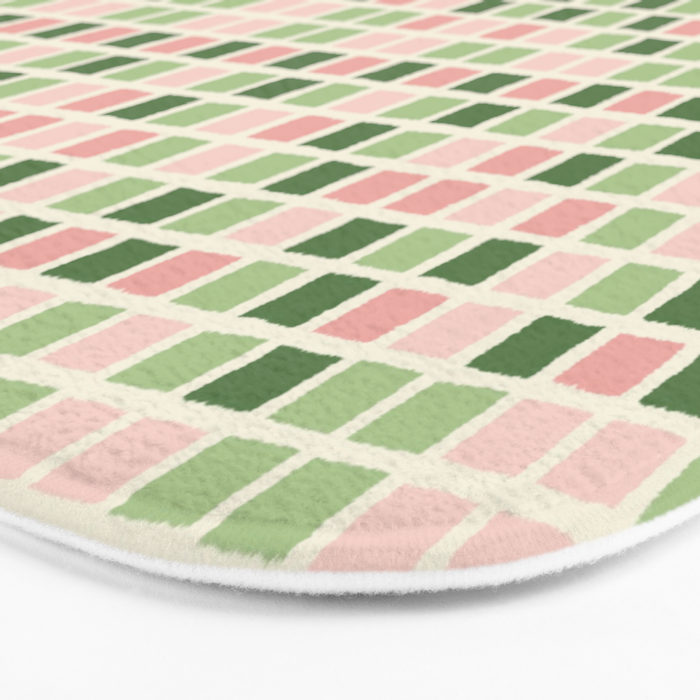 Pattern grid mosaic Bath Mat Gallery Image 3
