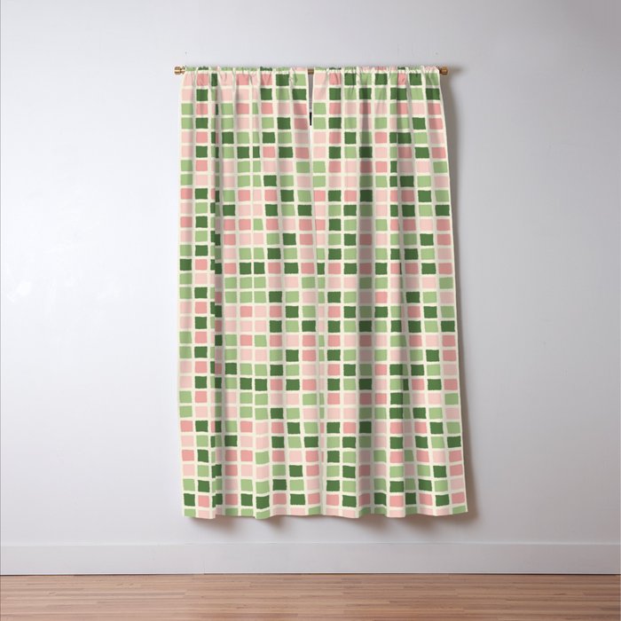 Pattern grid mosaic Window Curtain Gallery Image 3