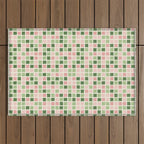 Pattern grid mosaic Outdoor Rug Gallery Image 1