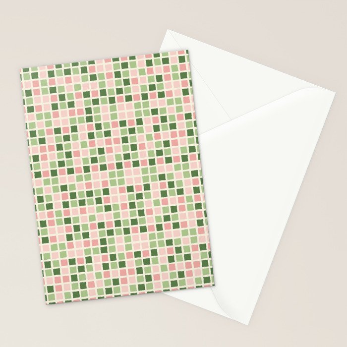 Pattern grid mosaic Stationery Card Gallery Image 2