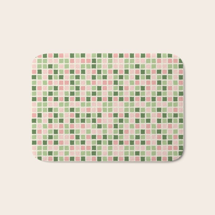 Pattern grid mosaic Bath Mat Gallery Image 1