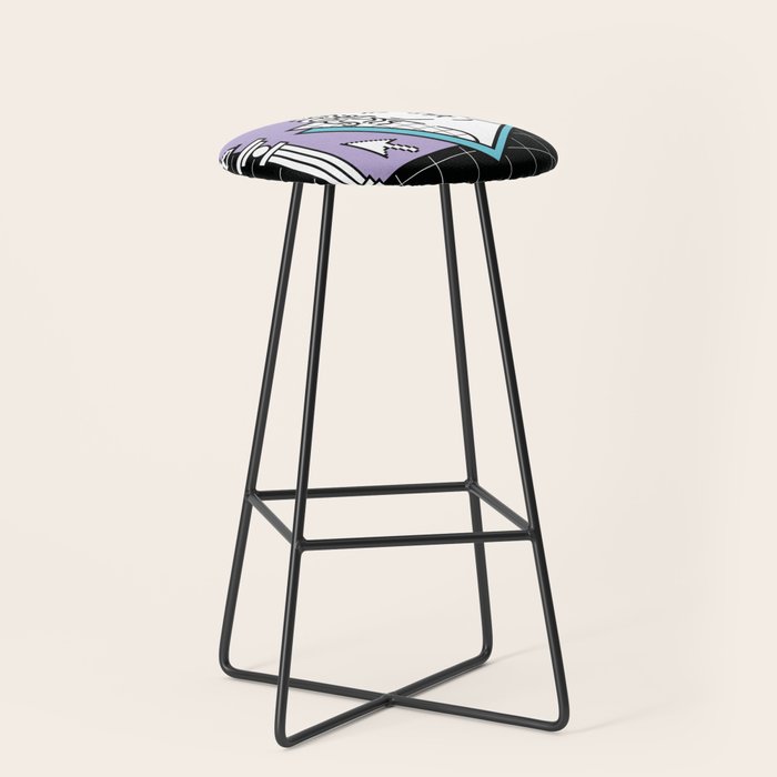 Apollo Vaporwave / greek god Stool Gallery Image 1