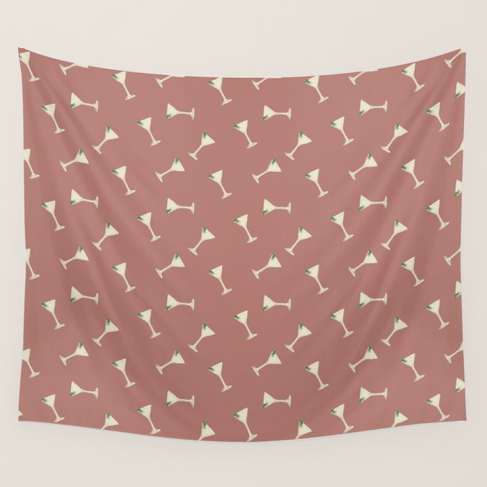 Martini Cocktail O'clock  Wall Tapestry Gallery Image 1