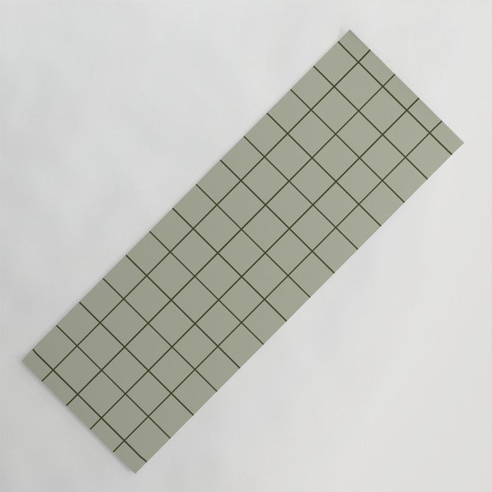 Grid (Green) Yoga Mat Gallery Image 1