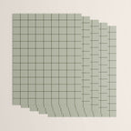 Grid (Green) Wrapping Paper Gallery Image 3