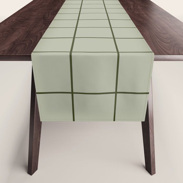 Grid (Green) Table Runner Gallery Image 1