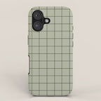 Grid (Green) iPhone Case Gallery Image 1
