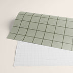 Grid (Green) Wrapping Paper Gallery Image 2