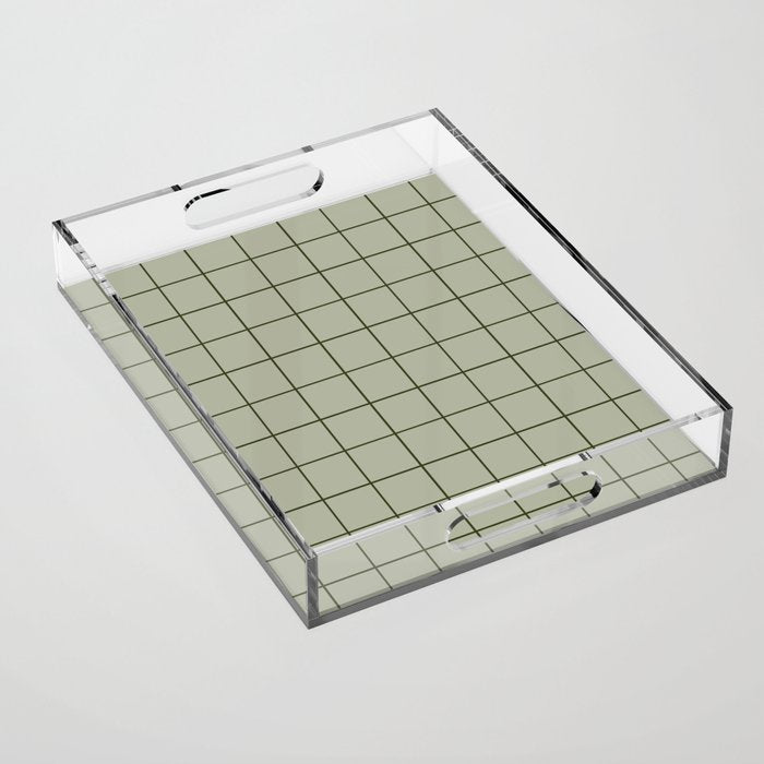Grid (Green) Acrylic Tray Gallery Image 1