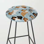 Shetland Sheepdog Sheltie Dog Paws and Bones Pattern Stool Gallery Image 2