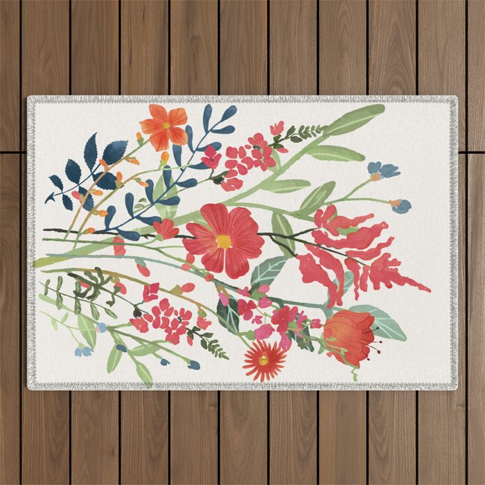 Beautiful Flowers Outdoor Rug Gallery Image 1