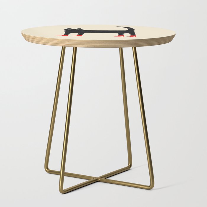 Black Cat in Red Boots Side Table Gallery Image 1