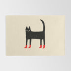 Black Cat in Red Boots Rug Gallery Image 2