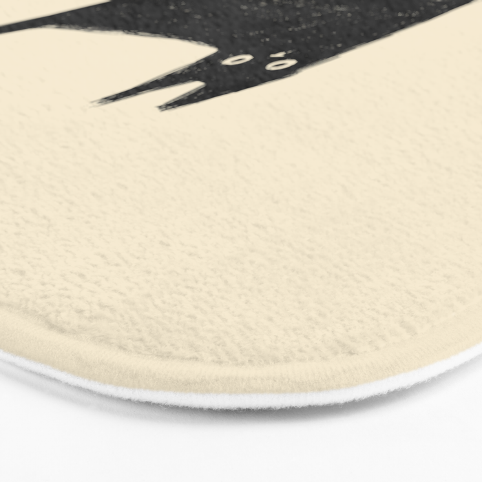Black Cat in Red Boots Bath Mat Gallery Image 3