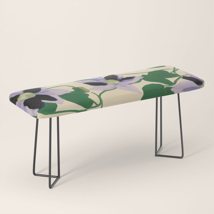 Clematis Botanical Illustration Bench Gallery Image 1