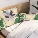 Clematis Botanical Illustration Pillow Sham Gallery Image 2